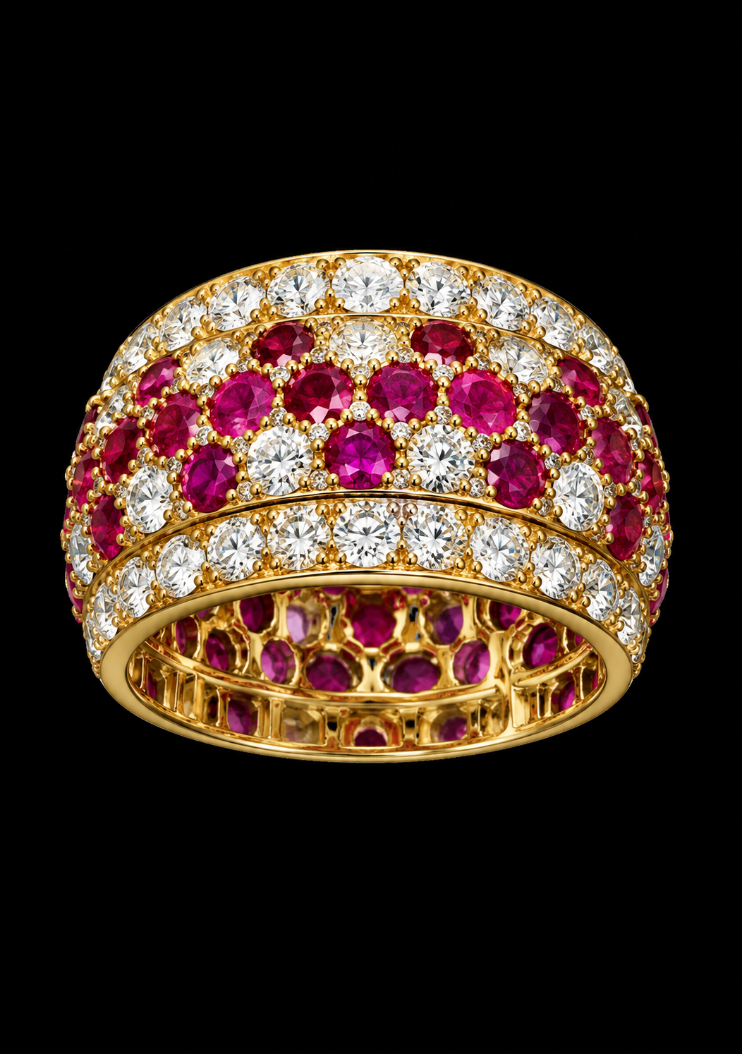 Cartier Nigeria Collection 18kt Yellow Gold with Diamonds and Rubies